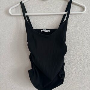 Zara Black Ribbed Tank Top